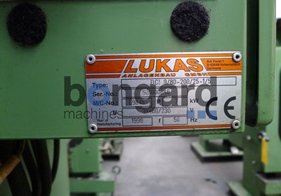 LUKAS DCI 9/80-200/25-1/5 inline wire drawing machine
