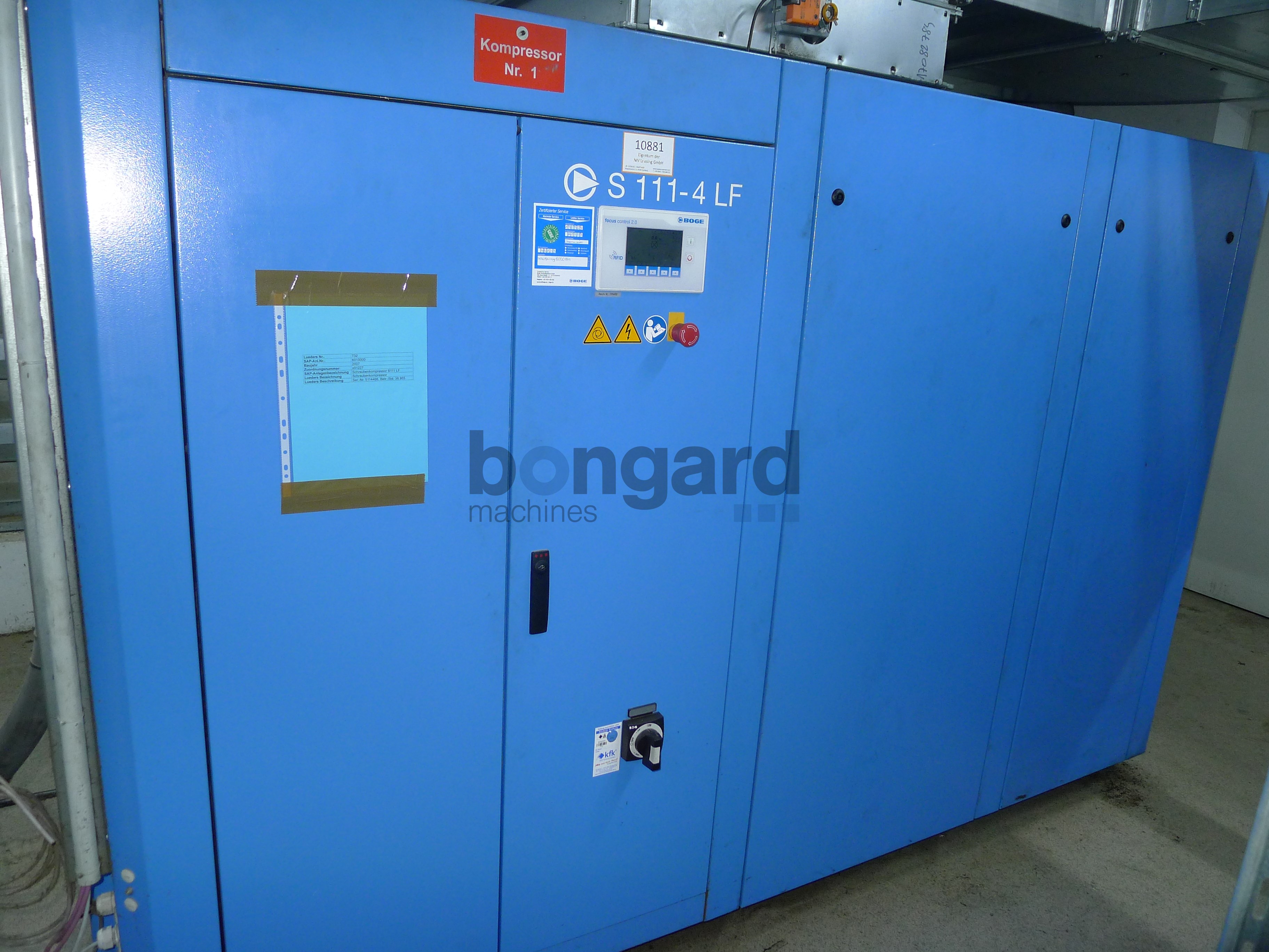 BOGE S111-4LF screw compressor