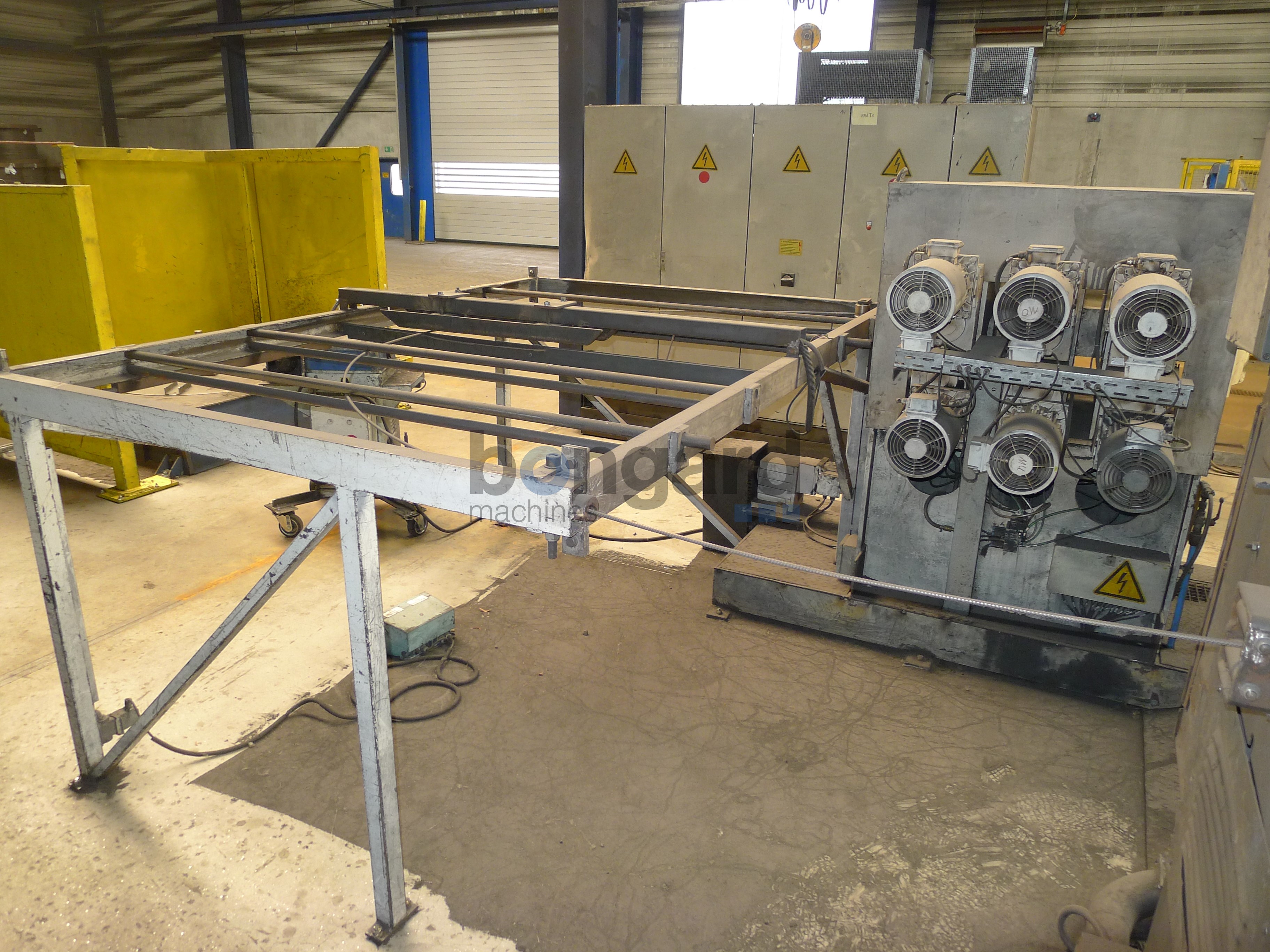 stretching line with inline straightening and cutting machine