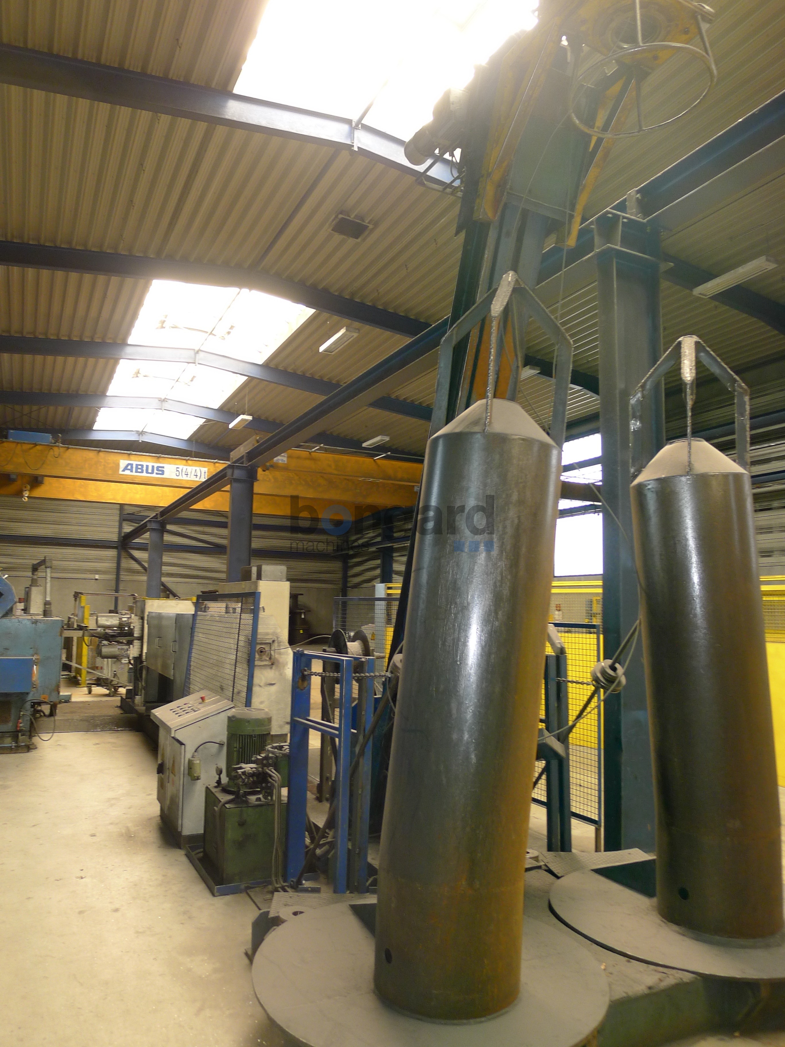 stretching line with inline straightening and cutting machine