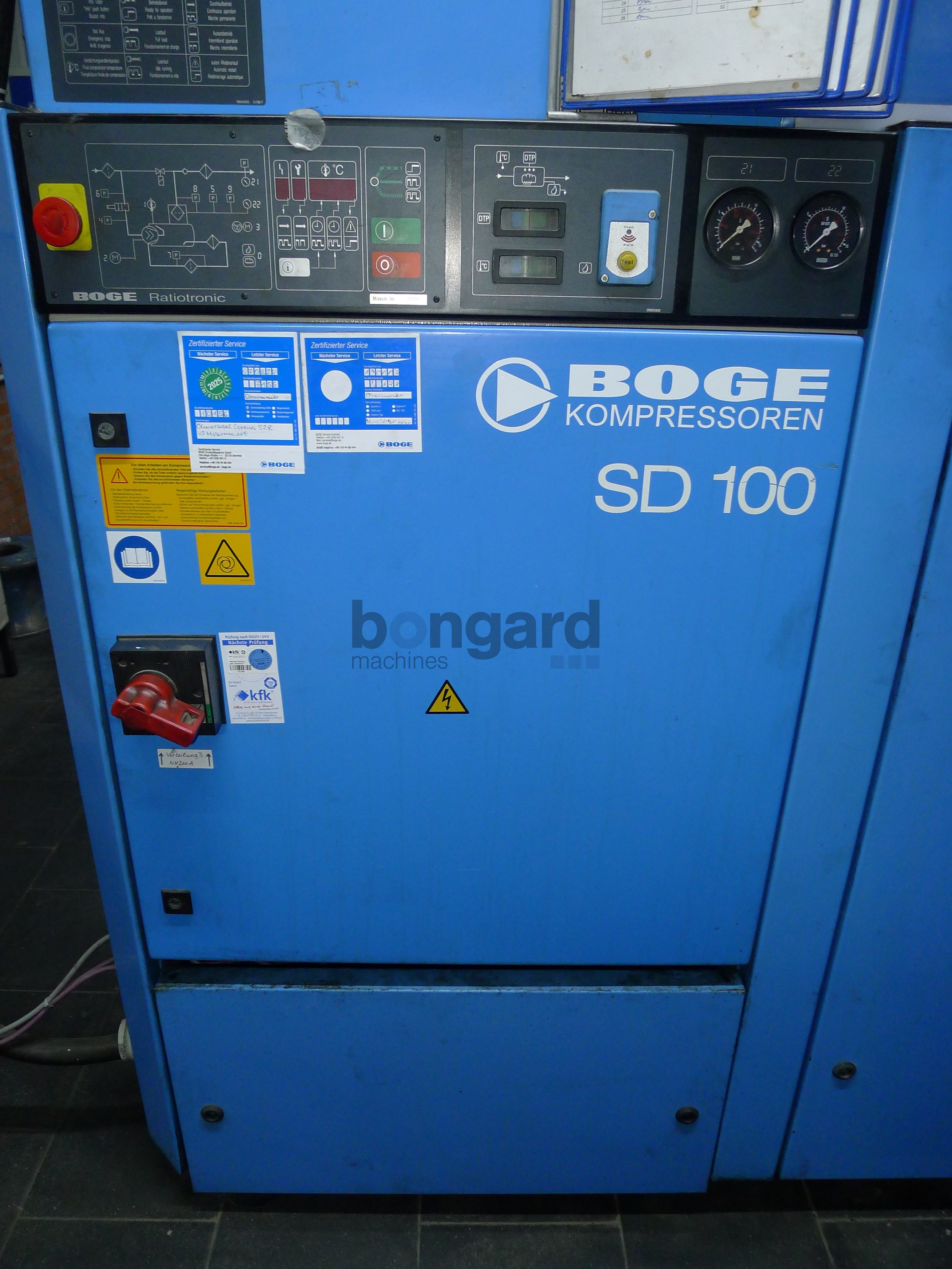 BOGE SD100 screw compressor