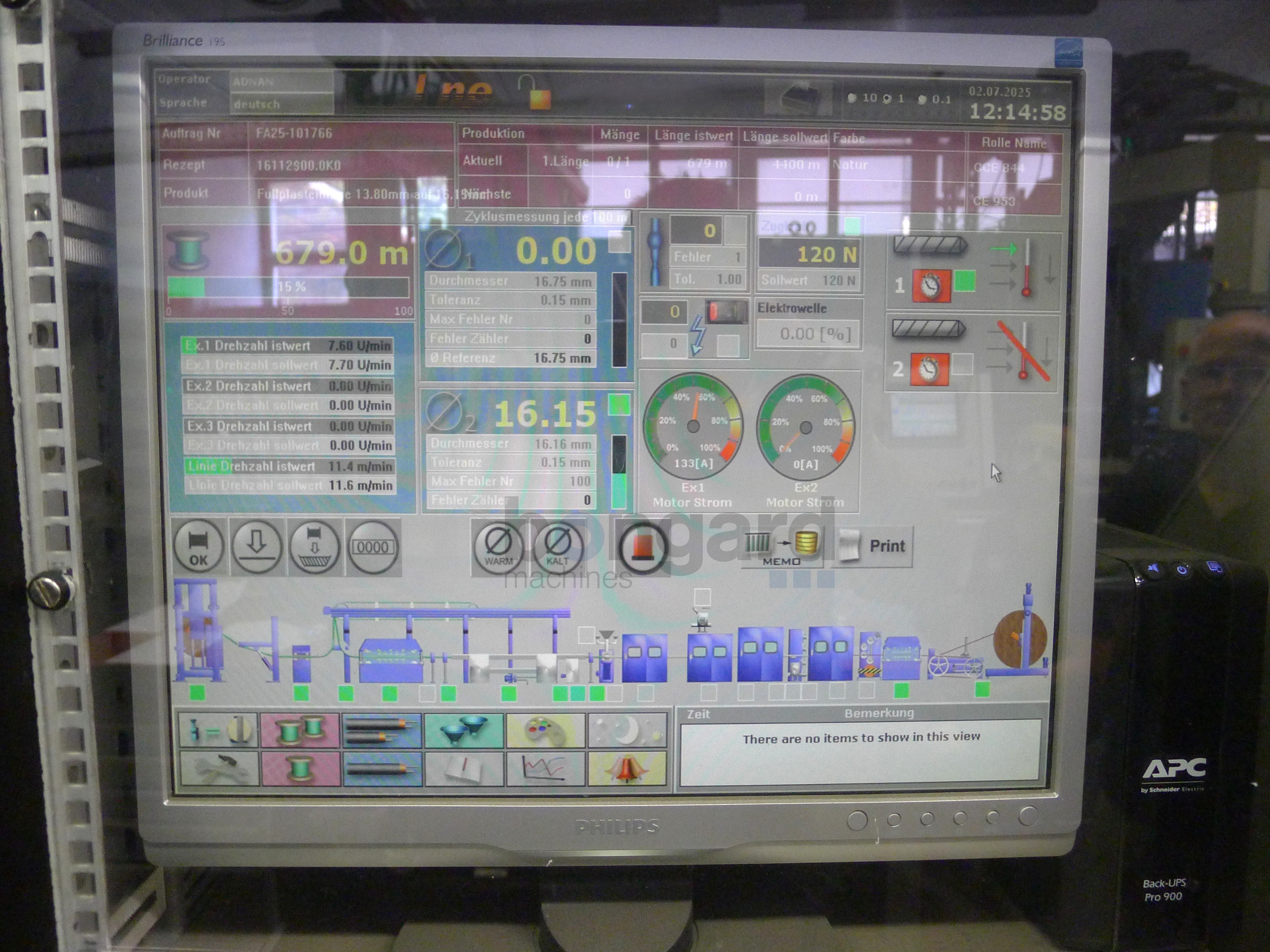 NOKIA-MAILLEFER Conductor and sheath extrusion line