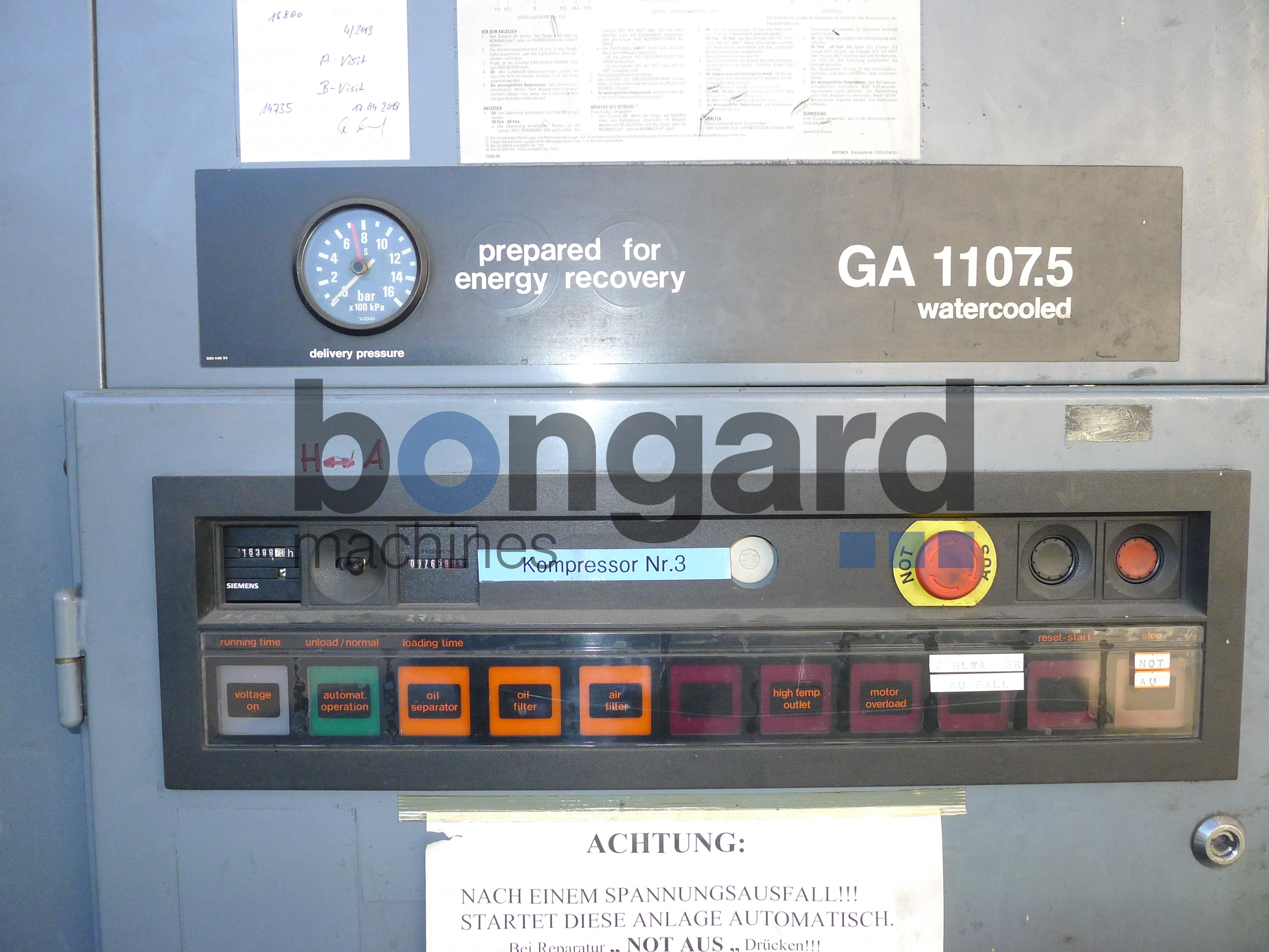 ATLAS COPCO GA 1107.5 compresseur