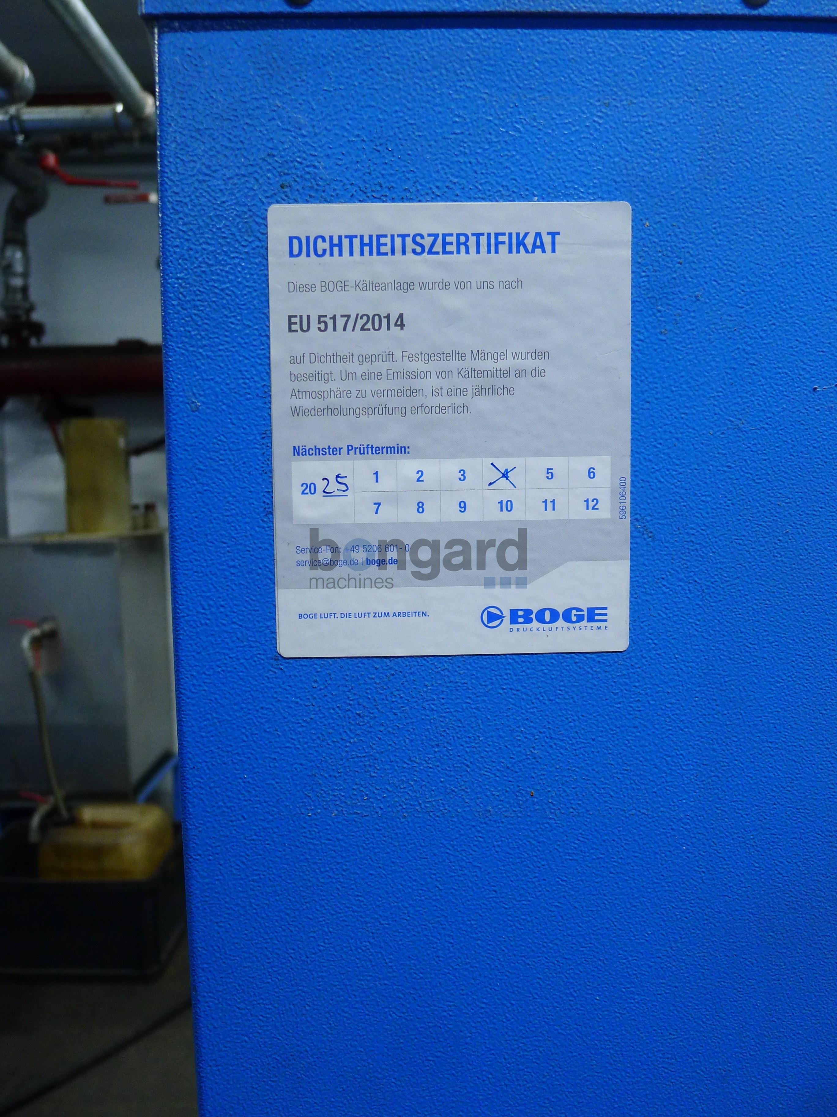 BOGE DS520 Air Preasure Refrigerant