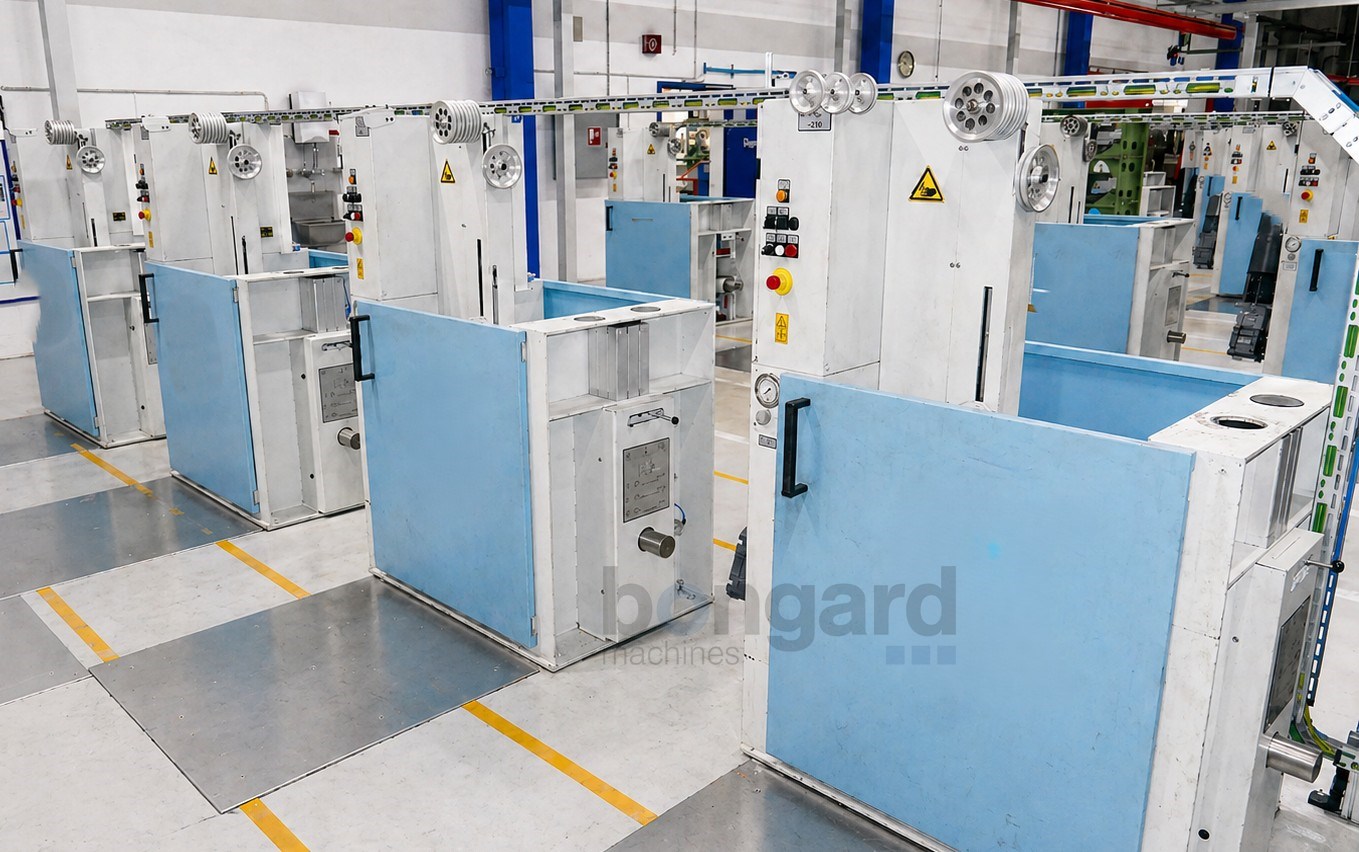 NIEHOFF DSA4 rewinding line for braiding spools