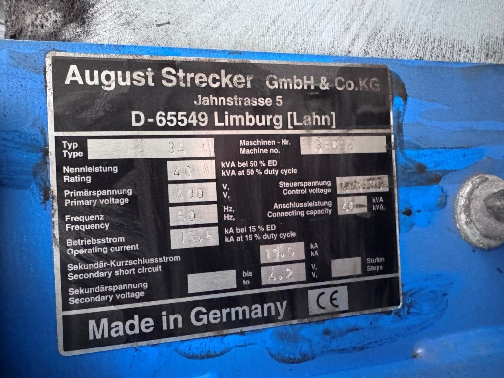 STRECKER 3 A vertical but welding machine