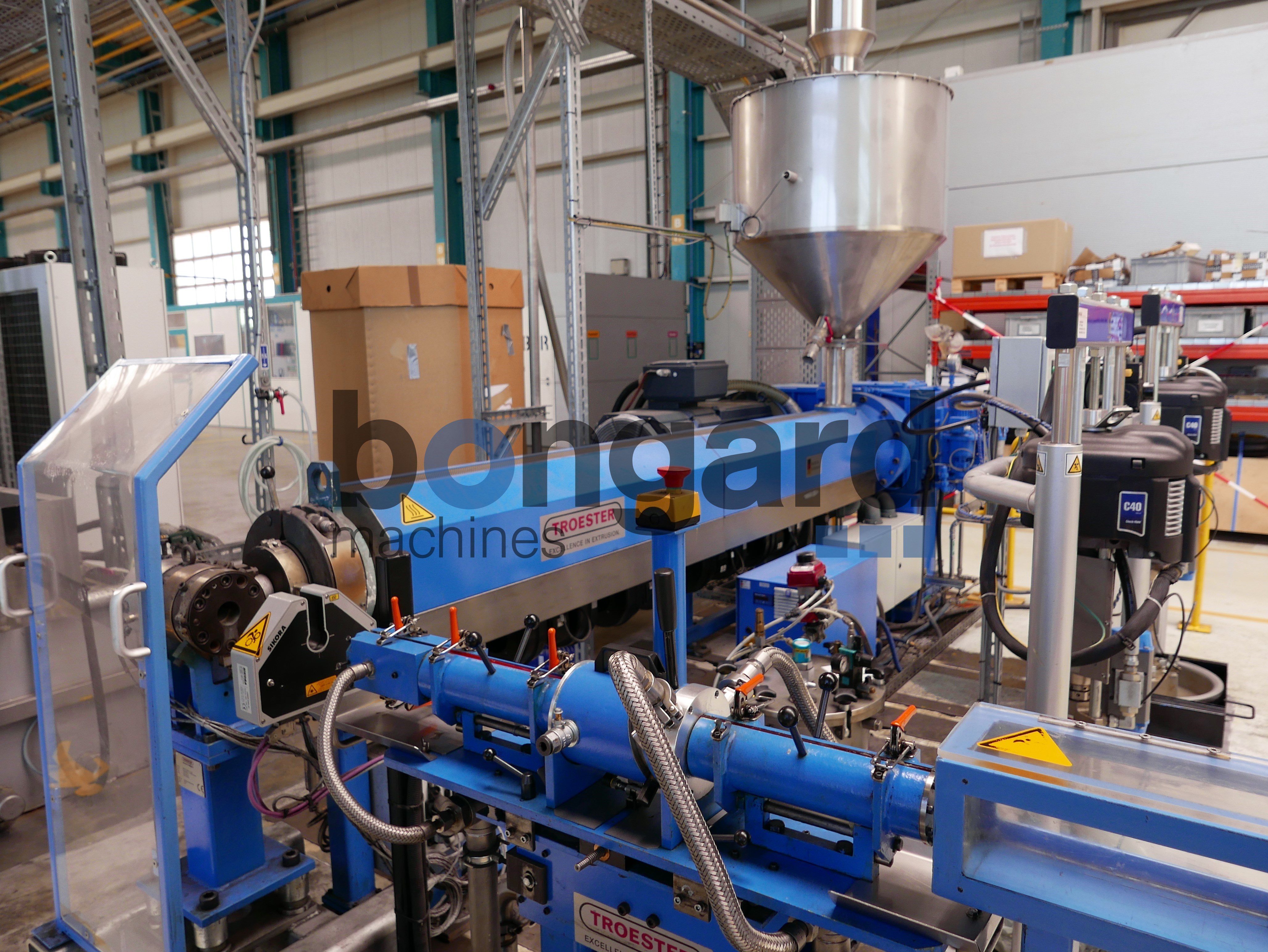 TROESTER steel rope / Prestressed concrete strand extrusion line