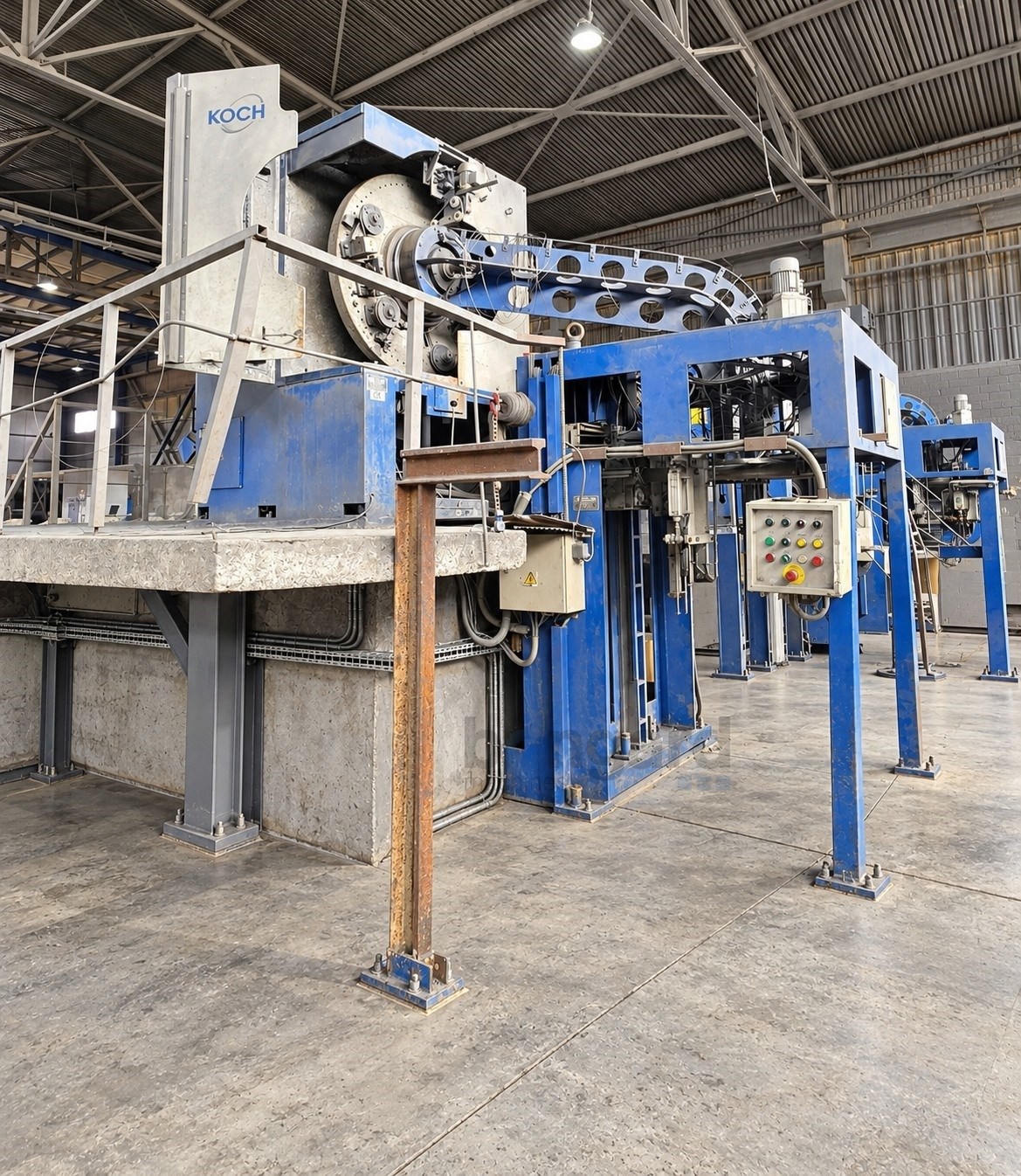KOCH KGT 25/12 OTA straight-line wire drawing line with automatic tension control