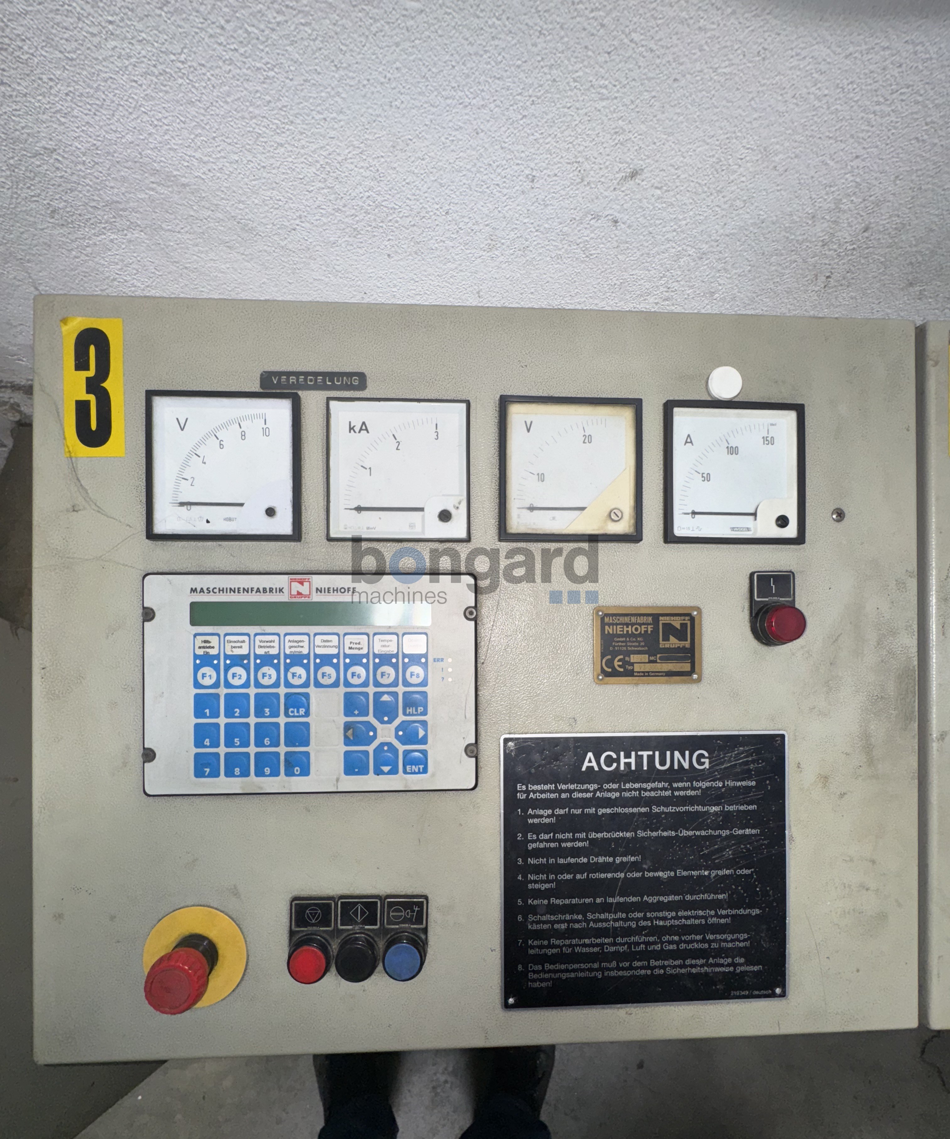 NIEHOFF VZ 300.2.2.3000 electrolytic tinning line