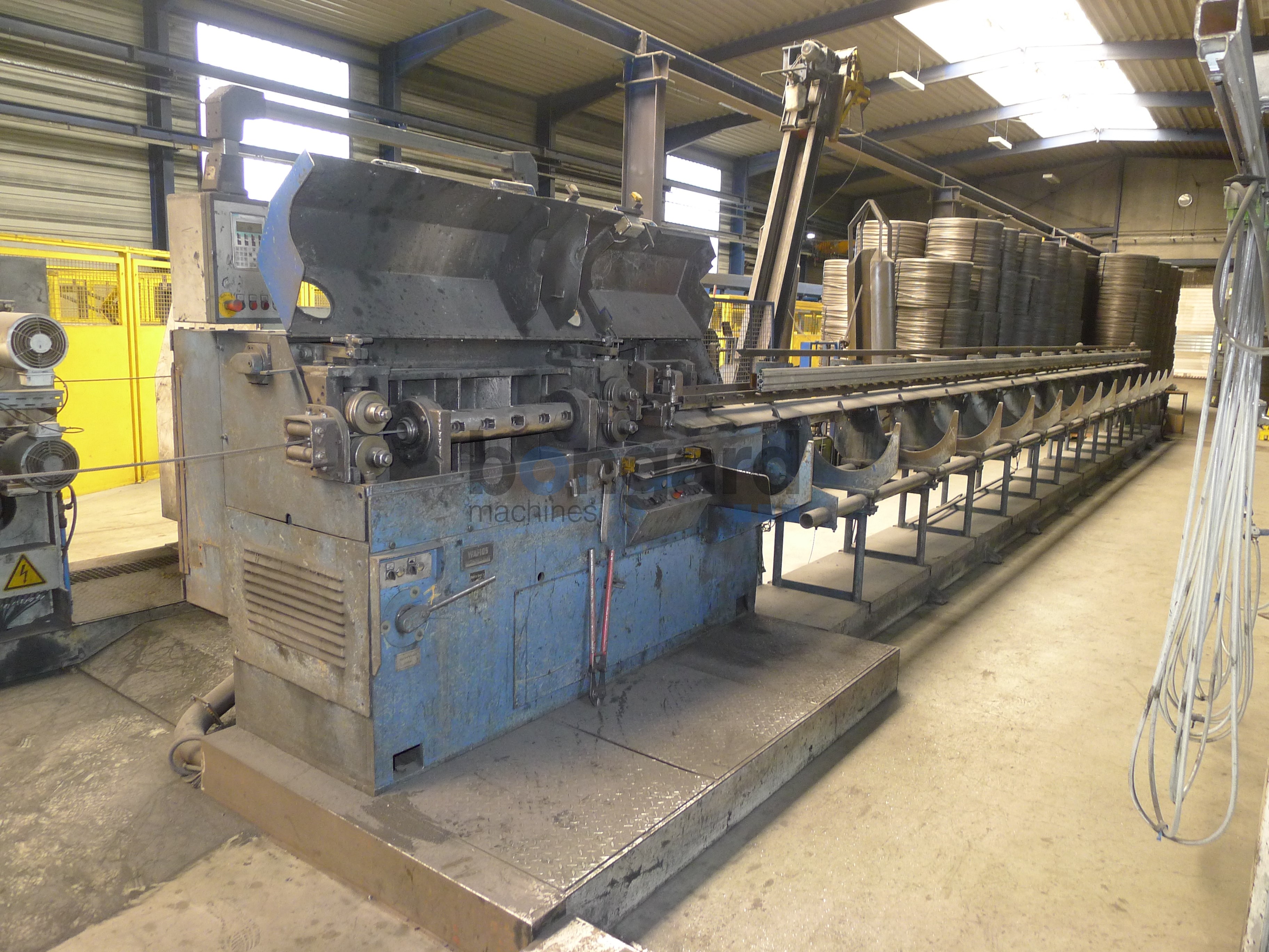 stretching line with inline straightening and cutting machine