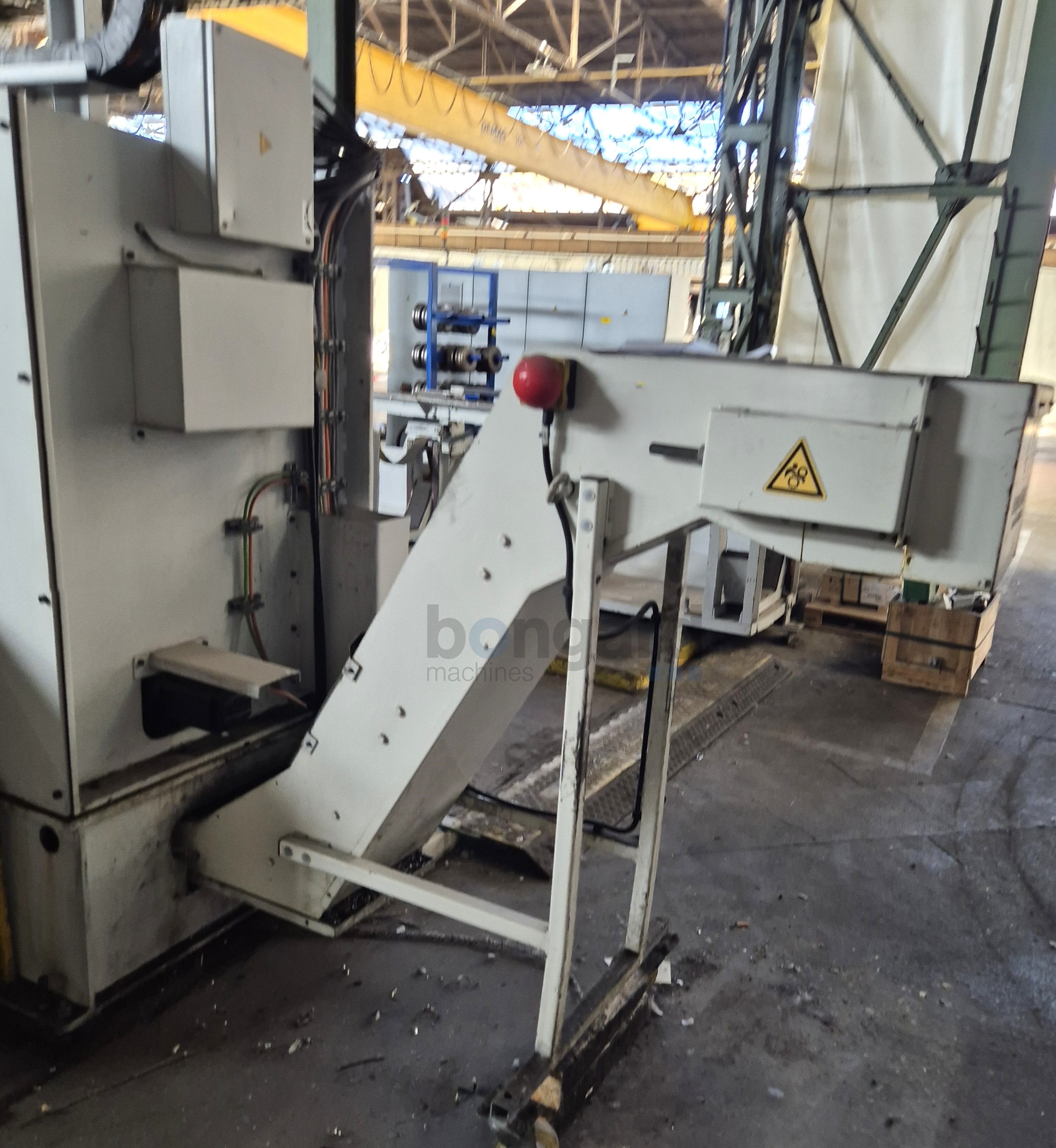 BOCK ASM-3 halbautomatische Anspitzschälmaschine mit Vereinzelung und Zuführung
