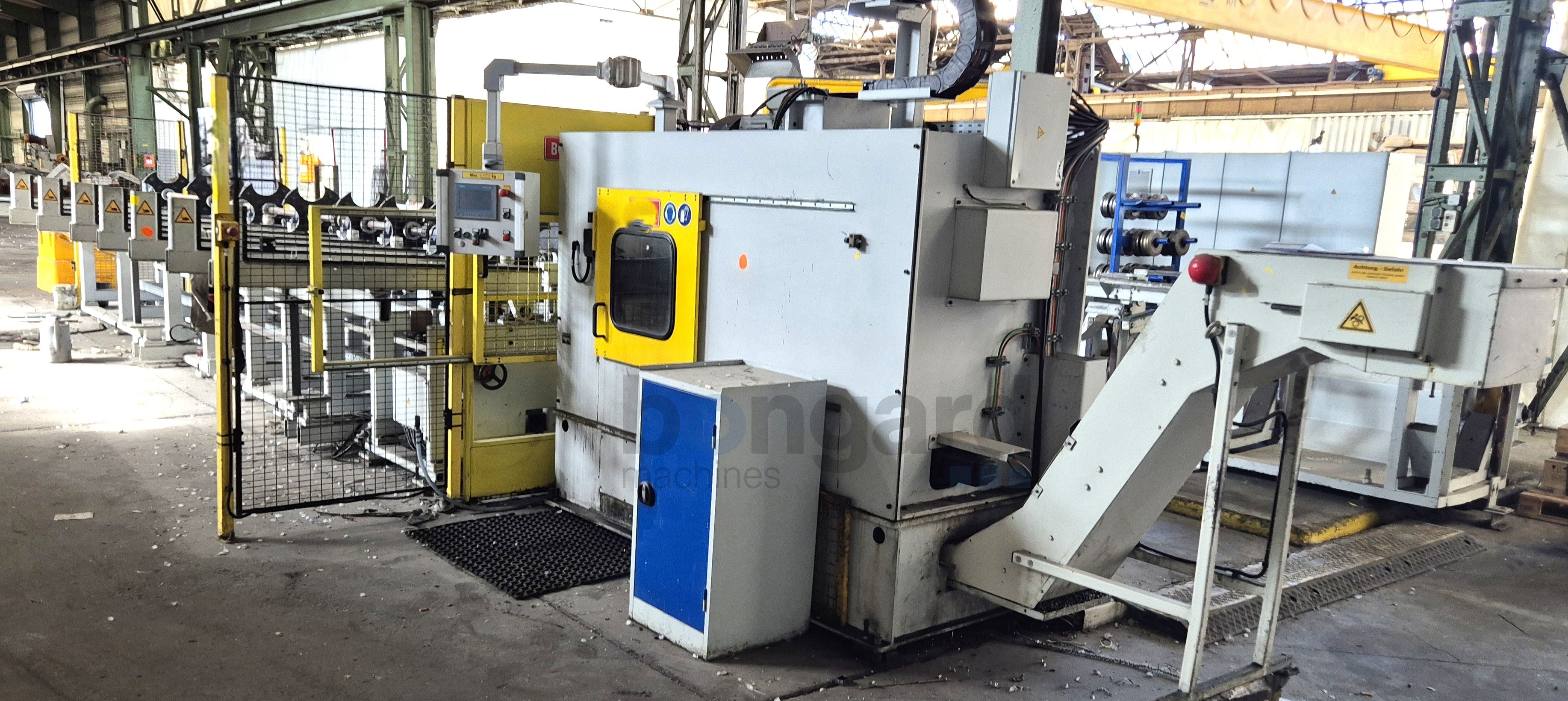 BOCK ASM-3 halbautomatische Anspitzschälmaschine mit Vereinzelung und Zuführung