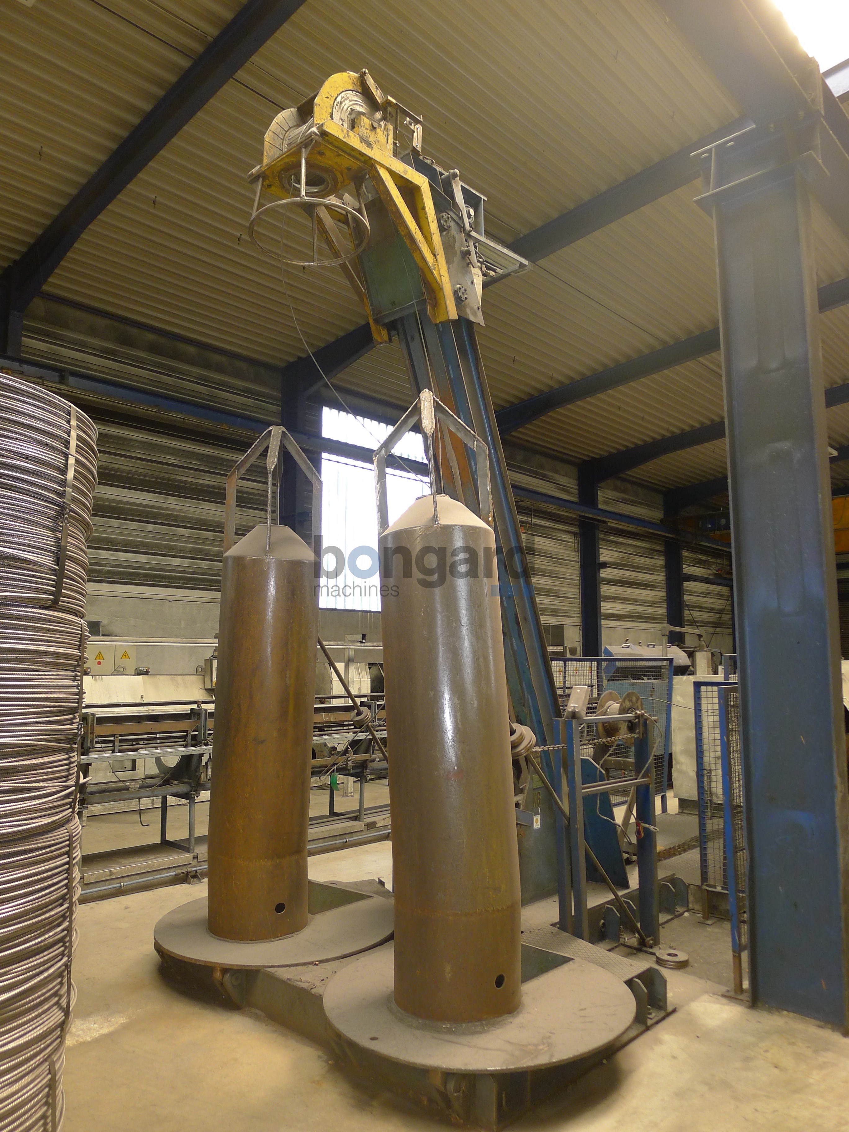 stretching line with inline straightening and cutting machine